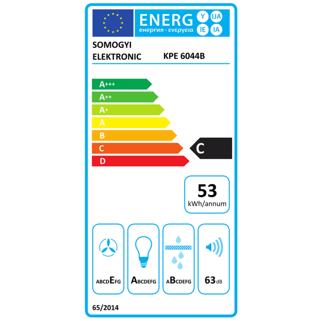 home Napa TWISTER, 60 cm, protok 440 m³/h, 105W, crna - KPE 6044B - Image 3