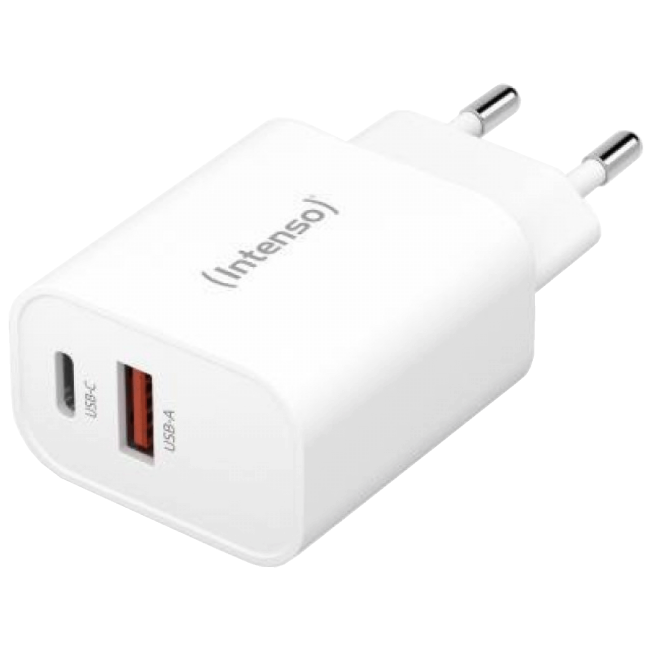 (Intenso) Punjač kučni, brzi, 1 x USB-A, 1 x UCB-C, 3A, 30W - Power Adapter W30AC - Image 2
