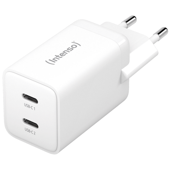 (Intenso) Punjač kučni, brzi, 2 x USB-C, 3A, 40W - Power Adapter W40CC GaN - Image 2