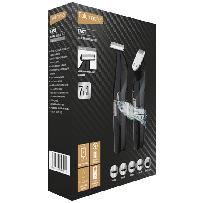 Goldmaster Aparat za brijanje, trimer, 7u1, Wet & Dry - GM-8168 Fast - Image 4