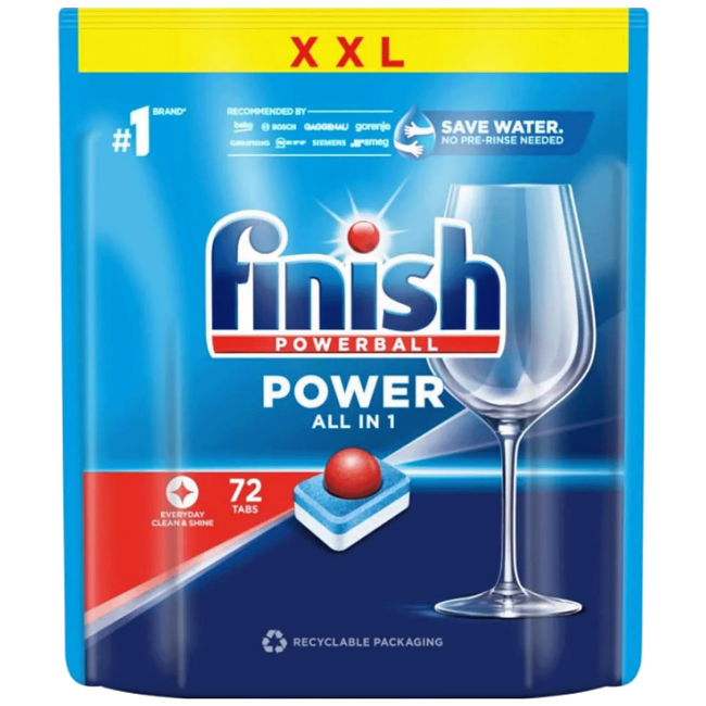 Finish Tablete za mašinu za pranje suđa, 72 kom. - Finish Power all in one, 72 pcs
