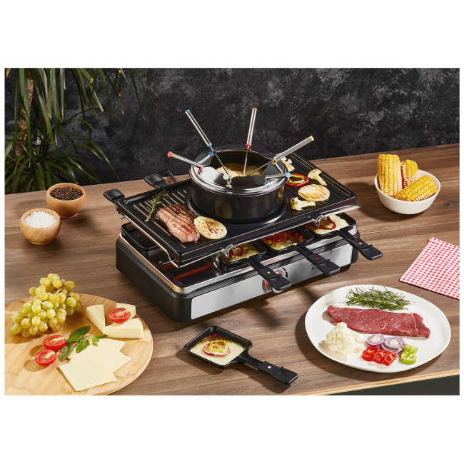 Zilan Električni Roštilj / Raclette / Fondue od sira, 3u1, 1400W - ZLN8856 - Image 6