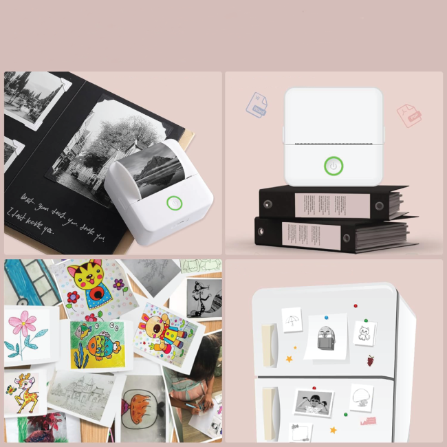 NN-Su Printer, mobilni , Zero INK, Bluetooth, set - X6 Mini Printer, set, Bluetooth - Image 3