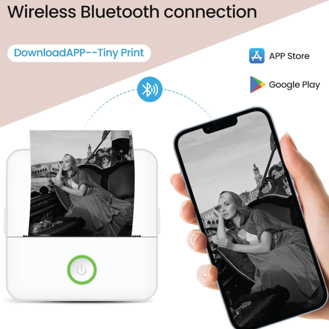 NN-Su Printer, mobilni , Zero INK, Bluetooth, set - X6 Mini Printer, set, Bluetooth - Image 4