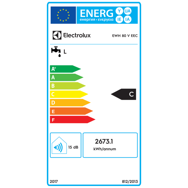 Electrolux Bojler 80 lit., Cijevni električni grijač (TEN), 2kW, IPX4 - EWH 80 V EEC - Image 6