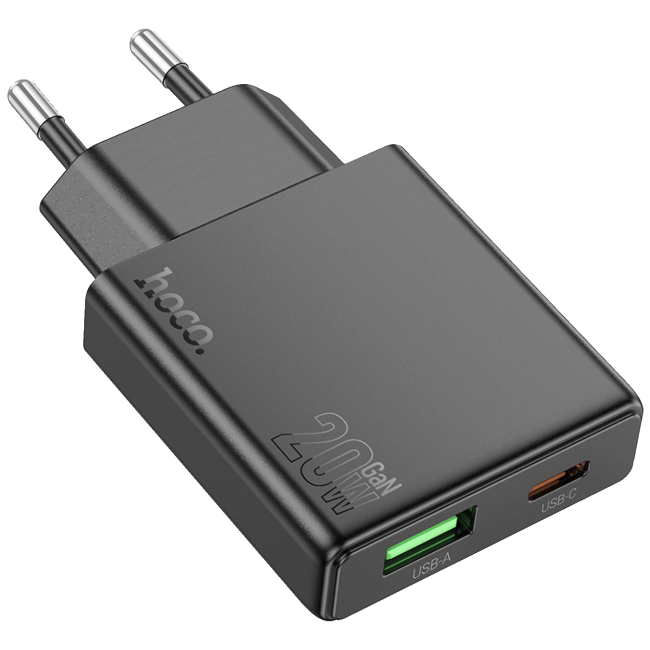 hoco. Punjač kućni, brzi, PD20W + QC3.0 Dual Port - N38 Delgado EU - Image 2
