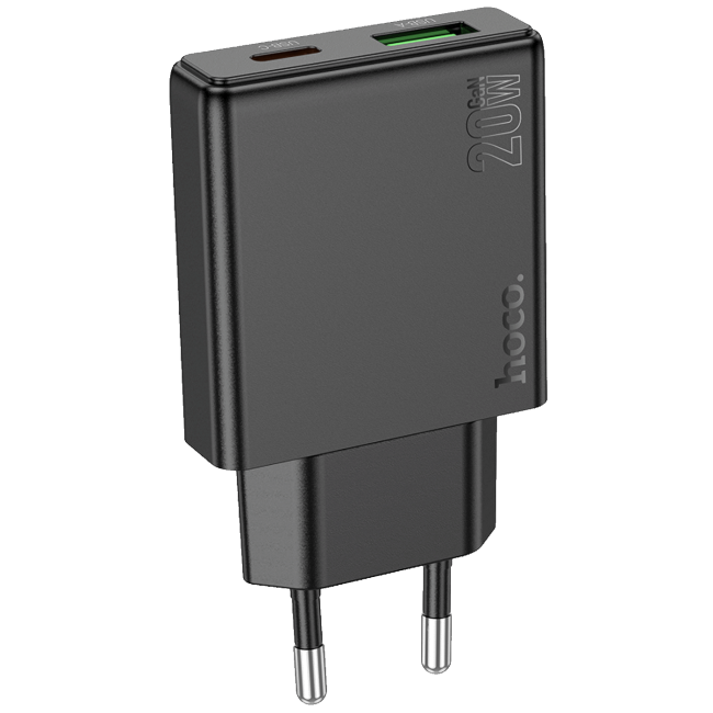 hoco. Punjač kućni, brzi, PD20W + QC3.0 Dual Port - N38 Delgado EU - Image 3