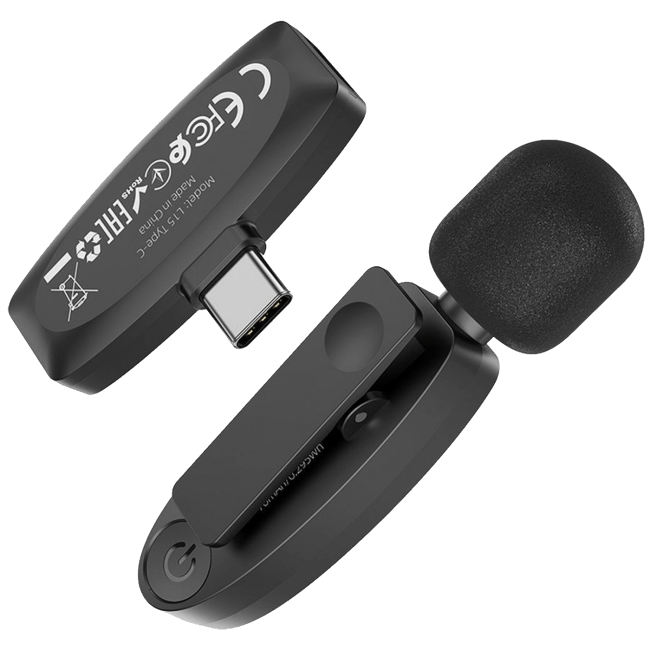hoco. Bežični mikrofon sa USB type C konetktorom - L15 Crystal Lavalier - Image 3