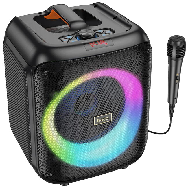 hoco. Zvučnik bežični sa mikrofonom, Bluetooth, RGB LED, 45W - HA1 Graceful - Image 2