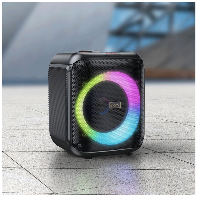 hoco. Zvučnik bežični sa mikrofonom, Bluetooth, RGB LED, 45W - HA1 Graceful - Image 6