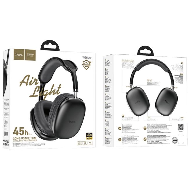 hoco. Slušalice bežične, Bluetooth, crna - W35 Air Triumph Black - Image 3