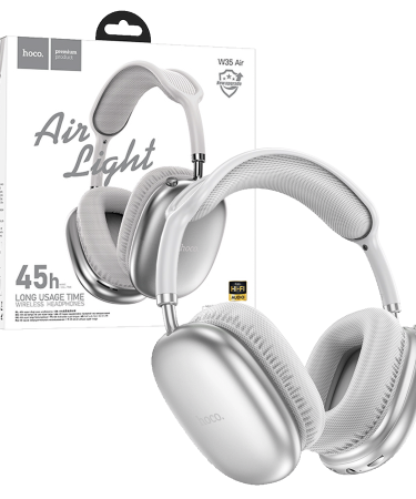 hoco. Slušalice bežične sa mikrofonom, Bluetooth, srebrena - W35 Air Triumph Silver