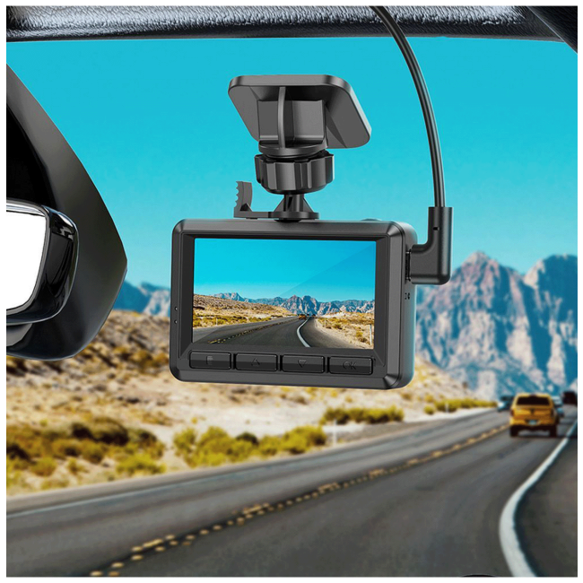 hoco. Auto kamera, 2 Mpxiel, 2.45 IPS", FullHD, microSD - DV2 - Image 6
