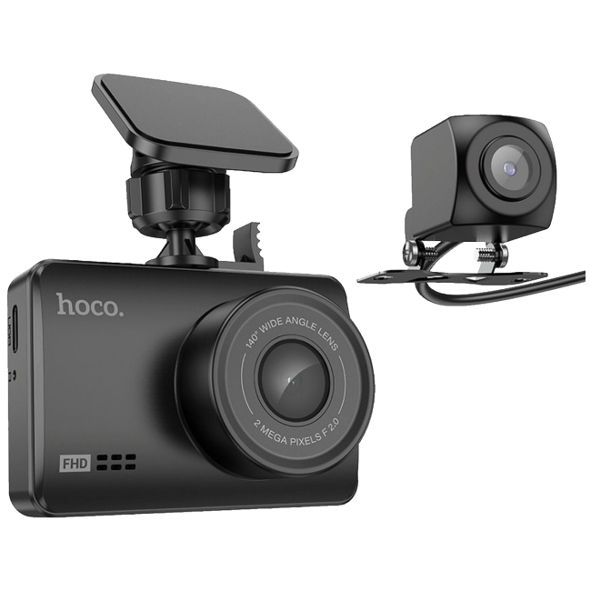 hoco. Auto kamera, 2 Mpxiel, Dual Camera, FullHD, microSD - DV3