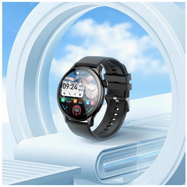 hoco. Pametni sat, 1.43", AMOLED zaslon, Bluetooth, IP68 - Y10 Pro Black - Image 4