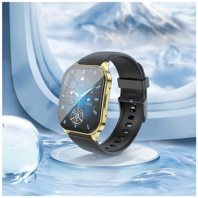 hoco. Pametni sat, 1.96", AMOLED zaslon, Bluetooth, IP68 - Y19 Gold - Image 4
