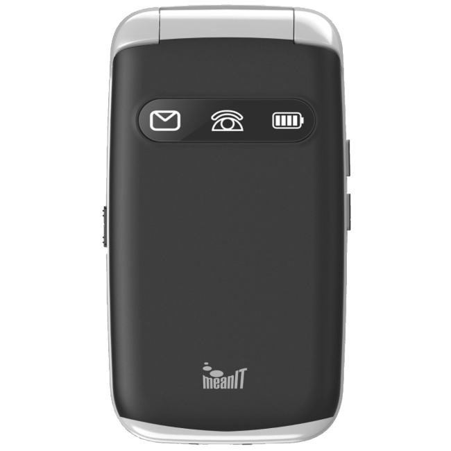 MeanIT Telefon mobilni, 2.8" ekran, Dual SIM, SOS tipka - SENIOR FLIP MAX Black - Image 3