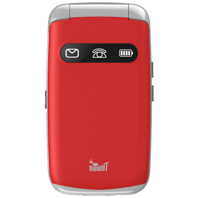 MeanIT Telefon mobilni, 2.8" ekran, Dual SIM, SOS tipka - SENIOR FLIP MAX Red - Image 3