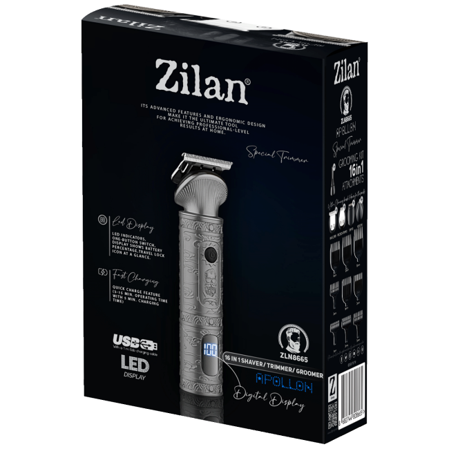 Zilan Aparat za šišanje, brijanje, trimer, 16u1 - ZLN8665 Apollon - Image 5