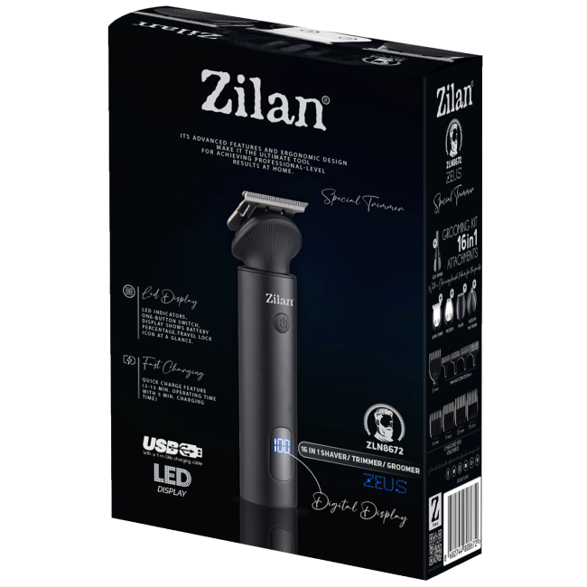 Zilan Aparat za šišanje, brijanje, trimer, 16u1 - ZLN8672 Zeus - Image 5