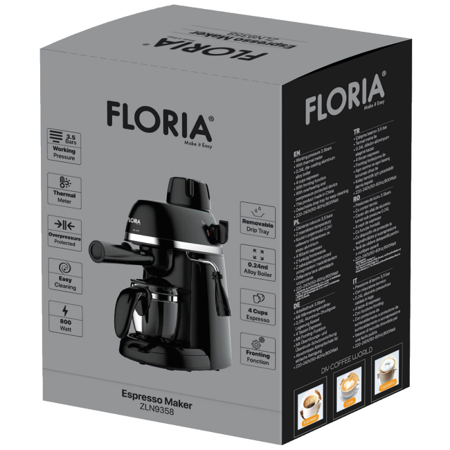 Floria Aparat za espresso kafu, 800W - ZLN9358 - Image 3
