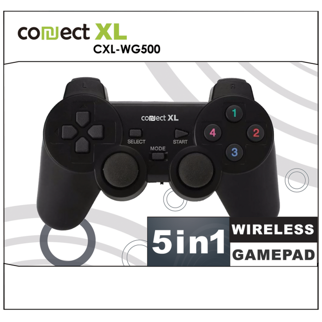 Connect XL Gamepad wireless, 5u1, PC i PS1/2/3,  2,4GHz, 10met - CXL-WG500