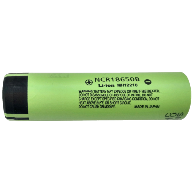 Panasonic Baterija akumulatorska, 18650B, 3.7V, 6.8A, 3400mAh - PA18650-B