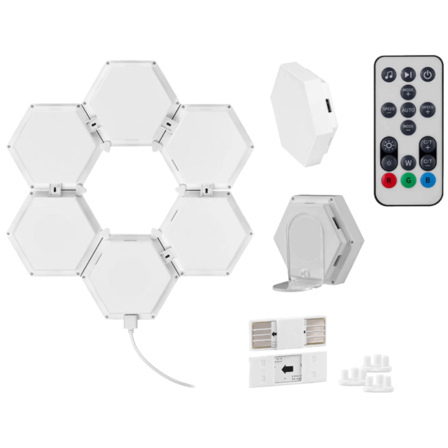 Tracer Pametna RGB svjetiljka, hexagon, set - Smart Hexagon RGB lamps - Image 3