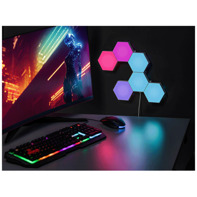 Tracer Pametna RGB svjetiljka, hexagon, set - Smart Hexagon RGB lamps - Image 4