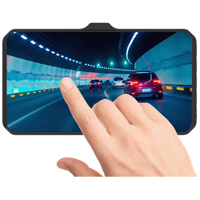 Tracer Auto kamera, 2x 2 Mpx, 4" LCD, FullHD, microSD, G-senzor - 4TS FHD CRUX DASH CAM - Image 3