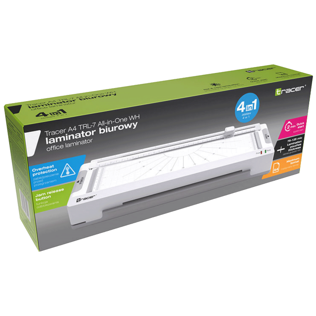 Tracer 4u1 Laminator / Plastifikator / Rezac A4 - TRACER A4 TRL-7 ALL-IN-ONE WH - Image 4