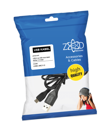 ZED electronic USB A na USB micro kabl, dužina 1.0 metar - USBC-MIC/1,0