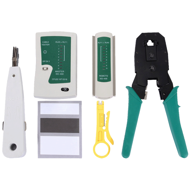 NN-Su Alat za motažu LAN i telefonskih konektora, set - 5in1 RJ45/RJ11/Cat5/Cat6 Tools - Image 2