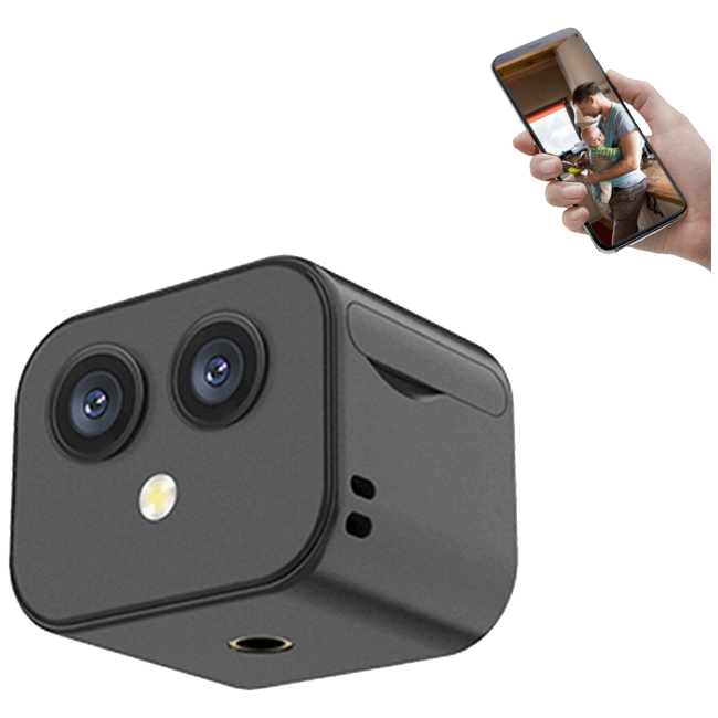 NN-Su Kamera IP, 4K, 4K, 32Mpixel, WiFi, microSD - D3 HD 4K Dual Lens Wifi Camera