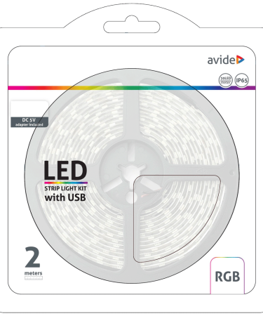 Avide LED traka, RGB, 7.2W, 5V, 2 met., IP65 - ABLSBL5V5050-30RGB65