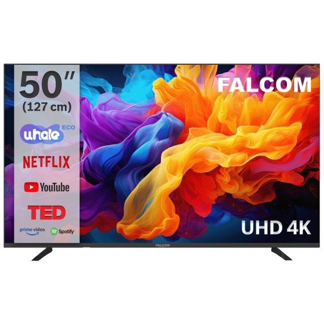 Falcom Televizor Smart LED TV 4K UltraHD  50", Bluetooth ,WiFi - TV-50LTF024SM WOS