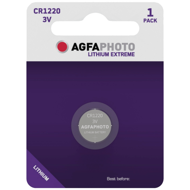 Agfa Baterija litijska CR1220, 3V dugmasta, blister pak. 1 kom. - APCR1220 B1