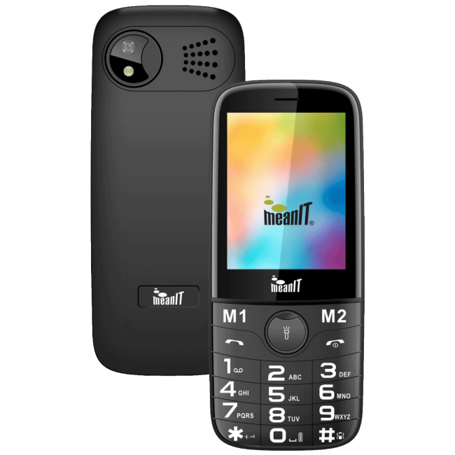 MeanIT Telefon mobilni, 2.8" ekran, Dual SIM, Led svjetiljka - SENIOR 20, Crni - Image 2