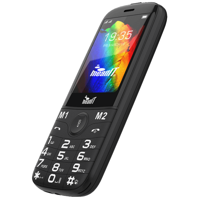 MeanIT Telefon mobilni, 2.8" ekran, Dual SIM, Led svjetiljka - SENIOR 20, Crni - Image 3