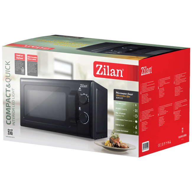 Zilan Mikrovalna pećnica, 700 W, zapremina 20 l - ZLN1222 - Image 2