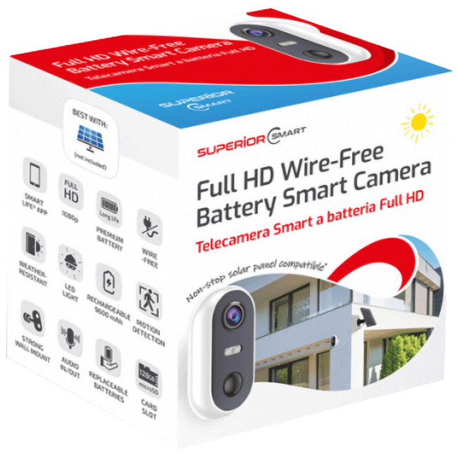 Superior Kamera IP, 1080p, WiFi, micro SD, 2 x 4800mAh, Outdoor - Smart Camera FullHD Outdoor - Image 3