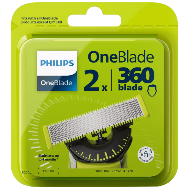 Philips Oštrice za aparat za brijanje OneBlade 360, 2 kom. - QP420/50 - Image 2