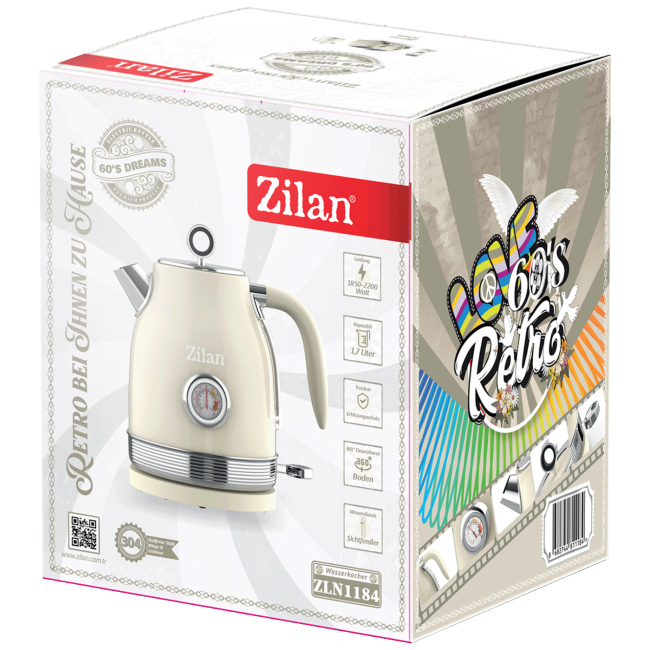 Zilan Kuhalo za vodu, zapremina 1.7 l, 2200 W, Retro - ZLN1184 - Image 2