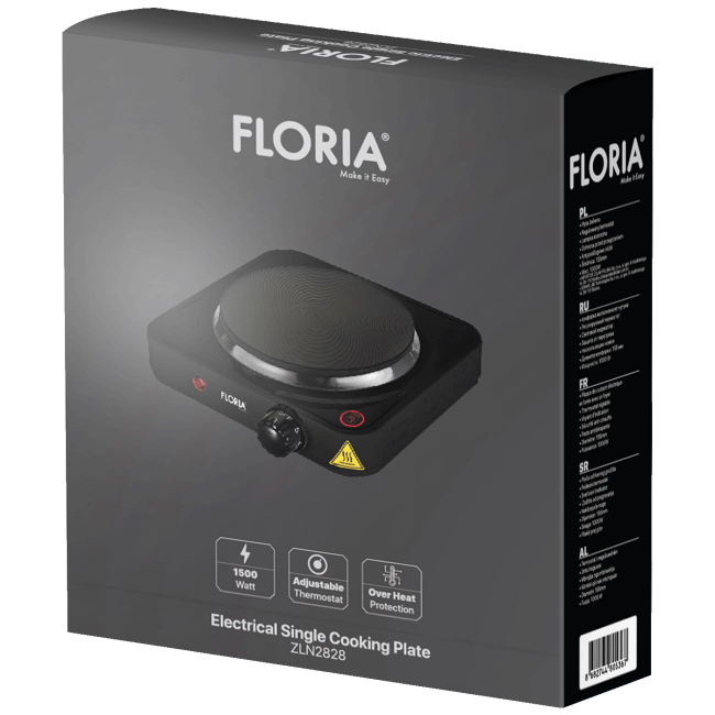 Floria Električno kuhalo, 1 ploča - 18.5 cm, 1500 W - ZLN2828 - Image 2