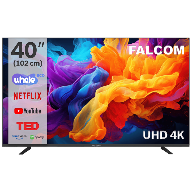 Falcom Televizor Smart LED TV 4K UltraHD  40", Bluetooth ,WiFi - TV-40LTF024SM WOS