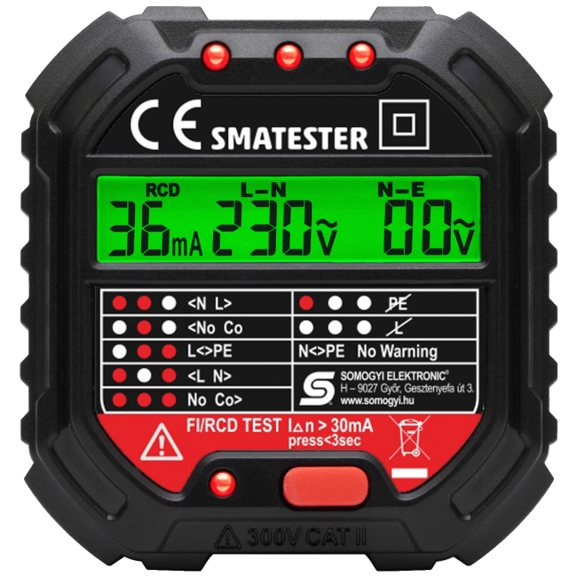 SMA Tester utičnica, LED indikator, Voltmetar - SMATESTER - Image 2