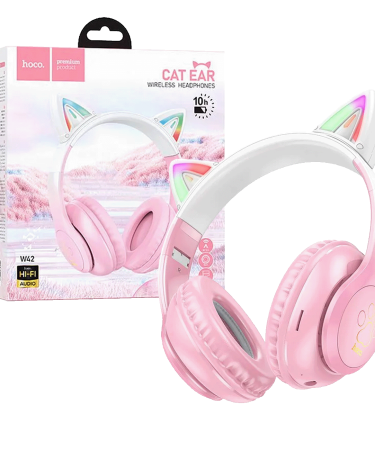 hoco. Slušalice bežične sa mikrofonom, Bluetooth - W42 Cat Ears, Cherry Blossom