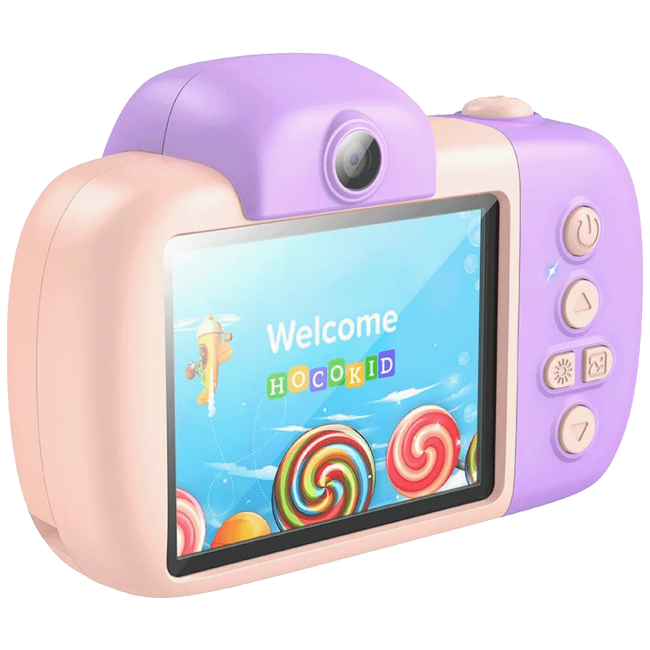 hoco. Dječija kamera, 2" IPS LCD, 32 MPx, FullHD, microSD - DV201 Pink