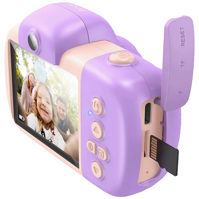 hoco. Dječija kamera, 2" IPS LCD, 32 MPx, FullHD, microSD - DV201 Pink - Image 2