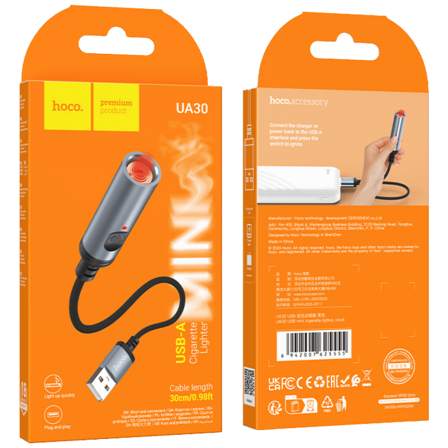 hoco. Upaljač sa USB kabelom - UA30 USB - Image 5